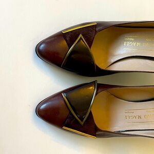 Bruno Magli brown leather vintage heels size 8